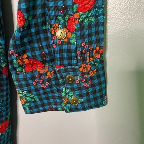 Matilda Jane Checked Floral Print Shirt Dress Size XS - Picture 9 of 9